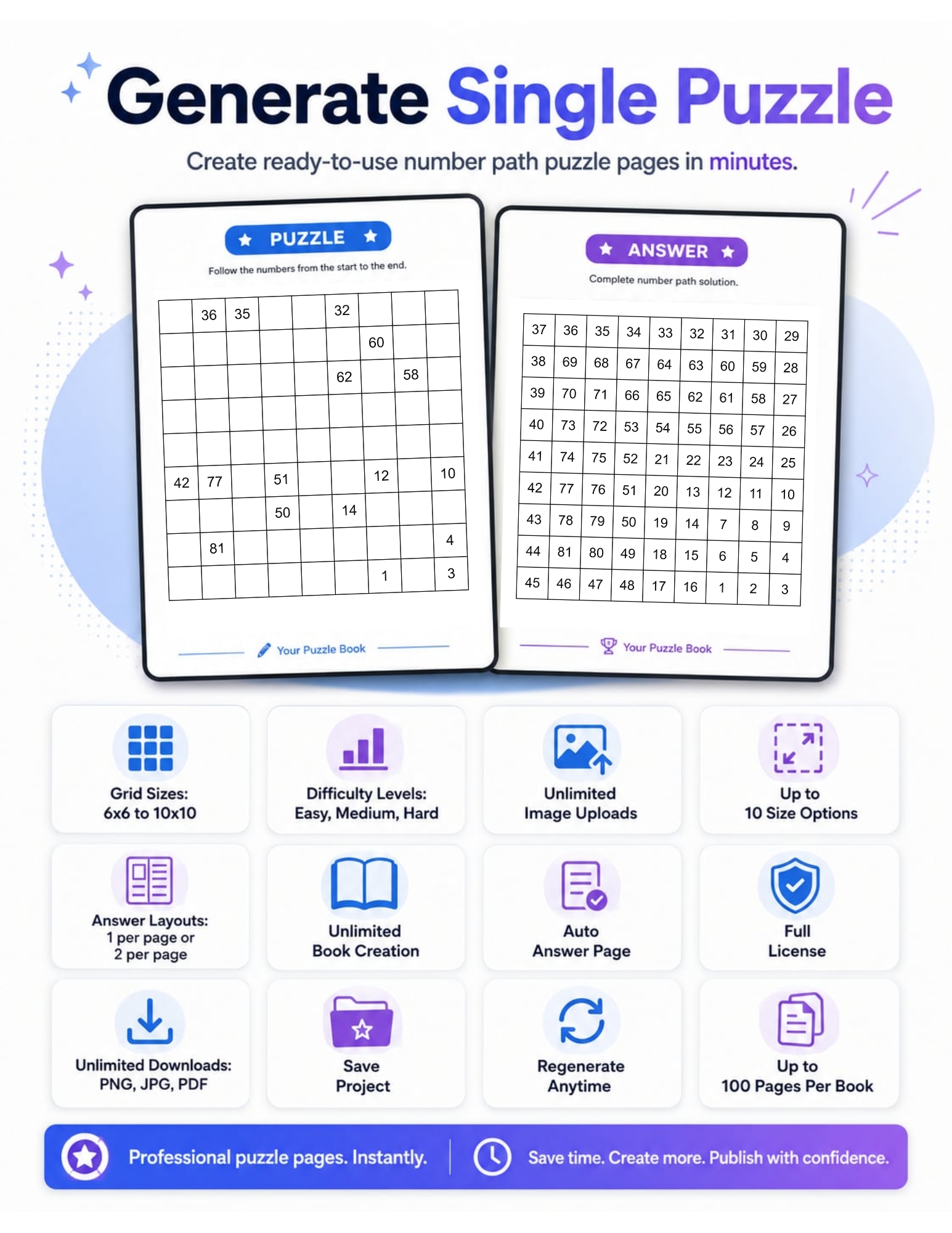Numbrix Puzzle Prints cover preview