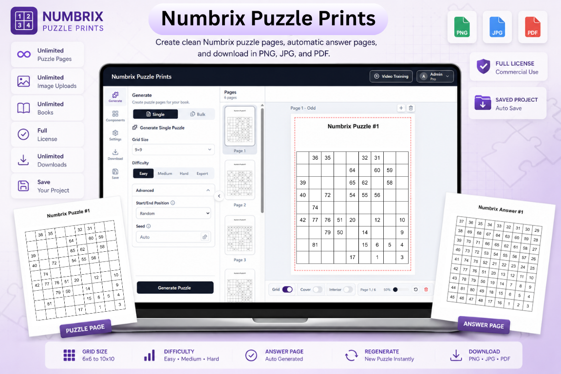 Numbrix Puzzle Prints Cover