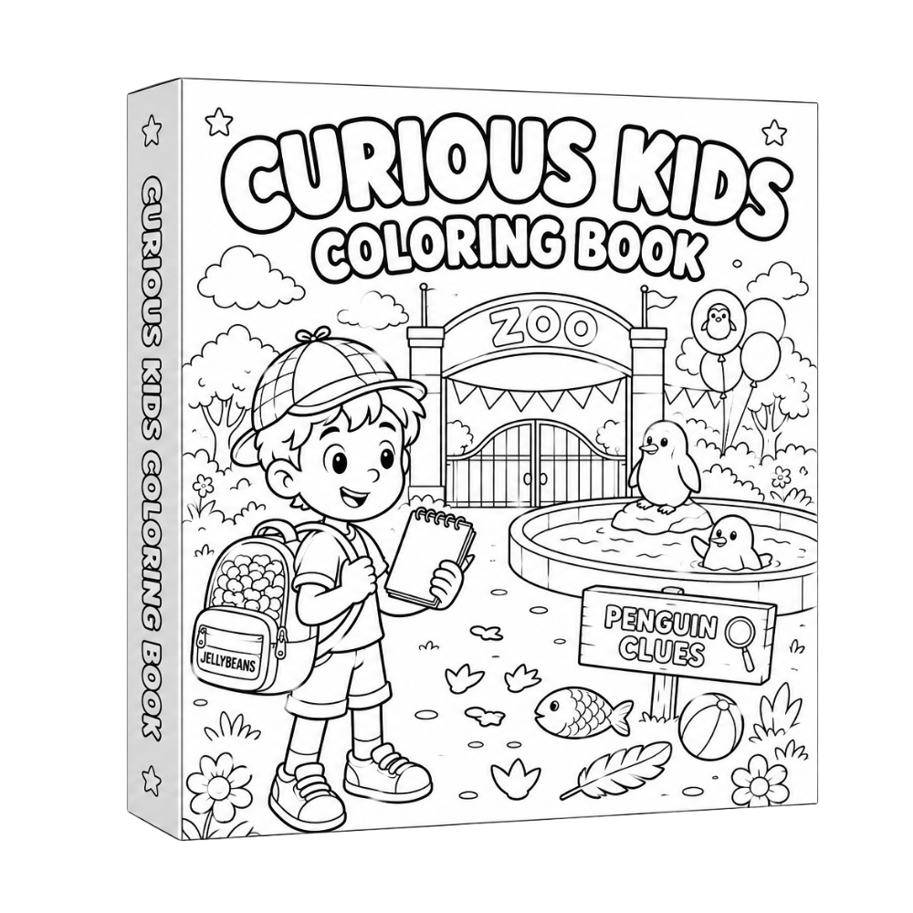 Curious Kids Coloring Book Cover