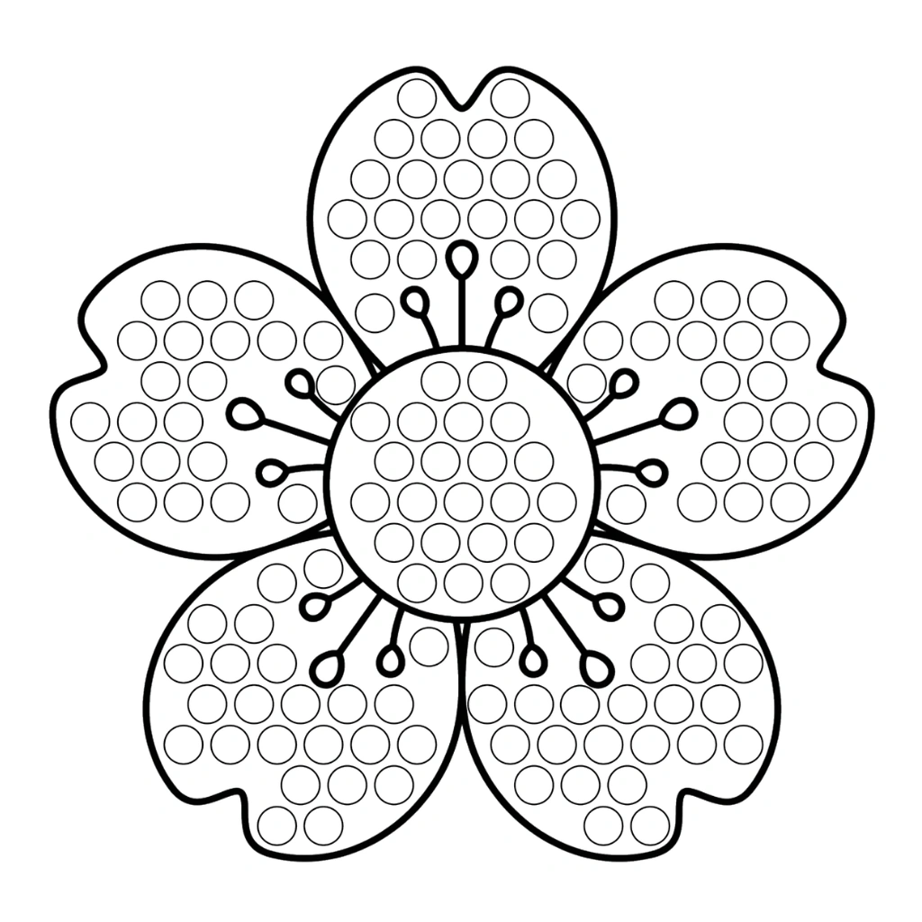 Flowers Dot Marker Activity Pages