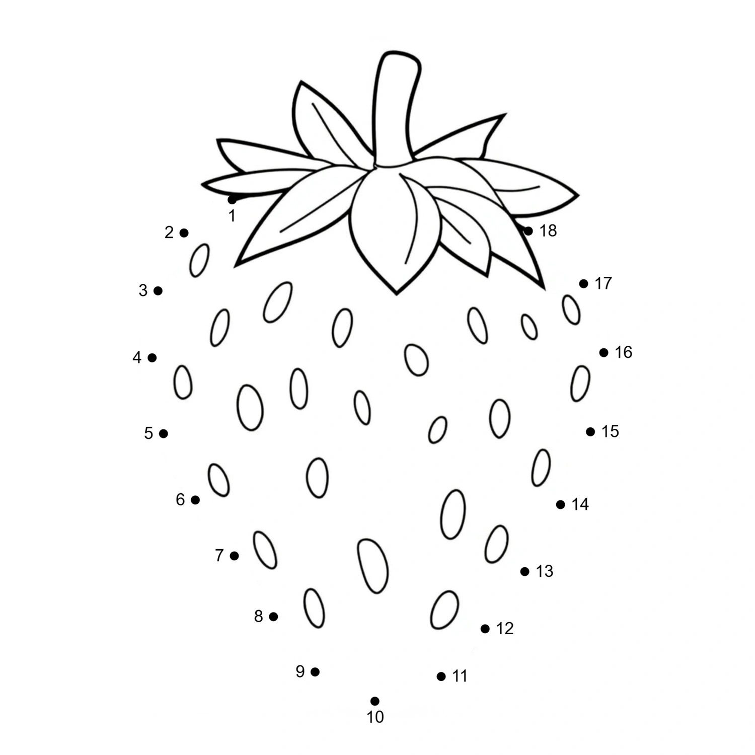More Fruits and Vegetables Dot to Dot Activity Pages