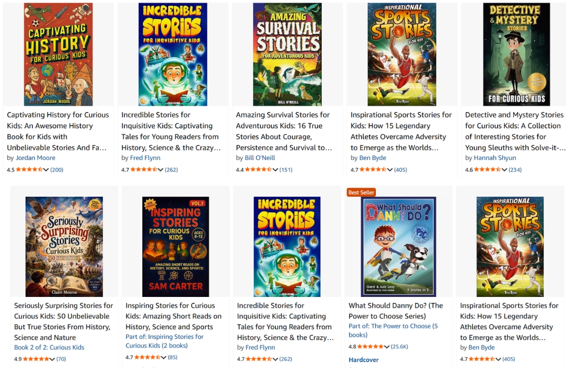 Children's Books Selling on Amazon KDP
