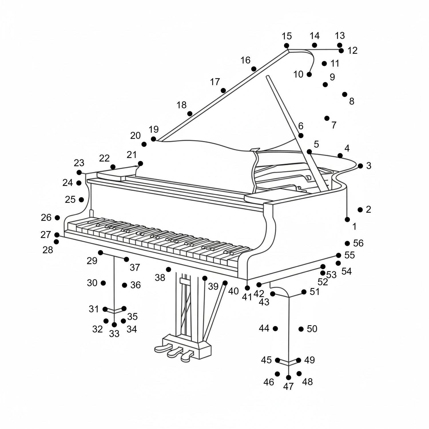 Musical Instruments Dot to Dot Activity Pages