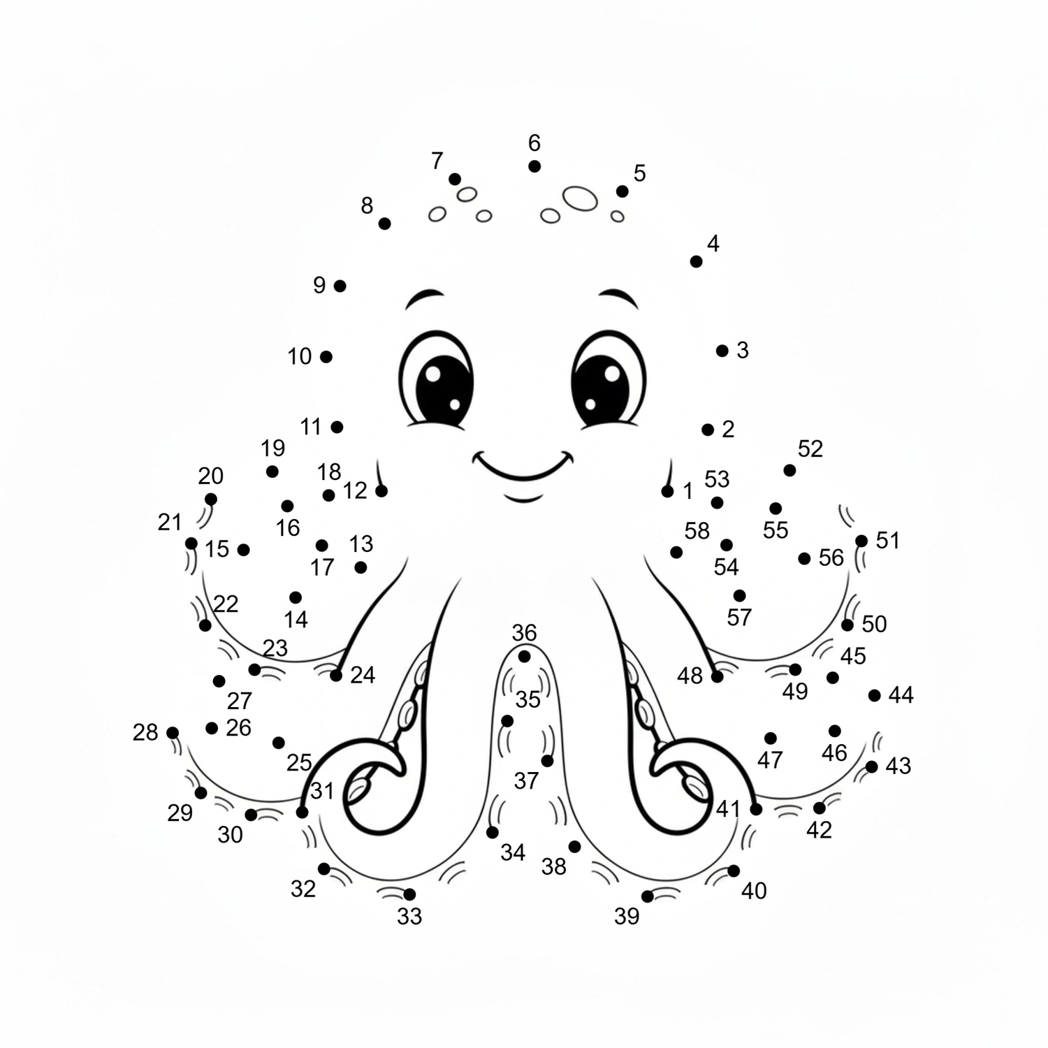 Ocean Sea Life Dot to Dot Activity Pages