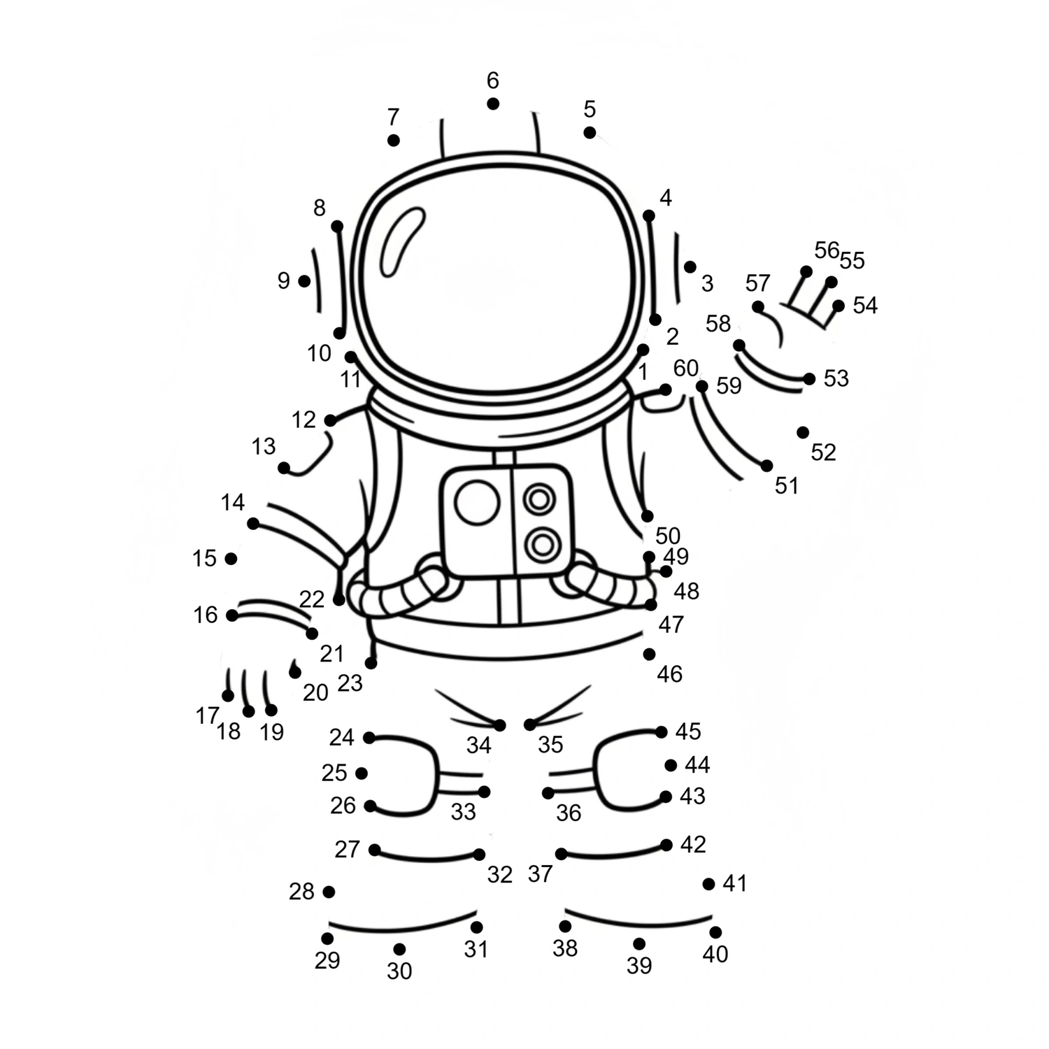 Space and Planets Dot to Dot Activity Pages