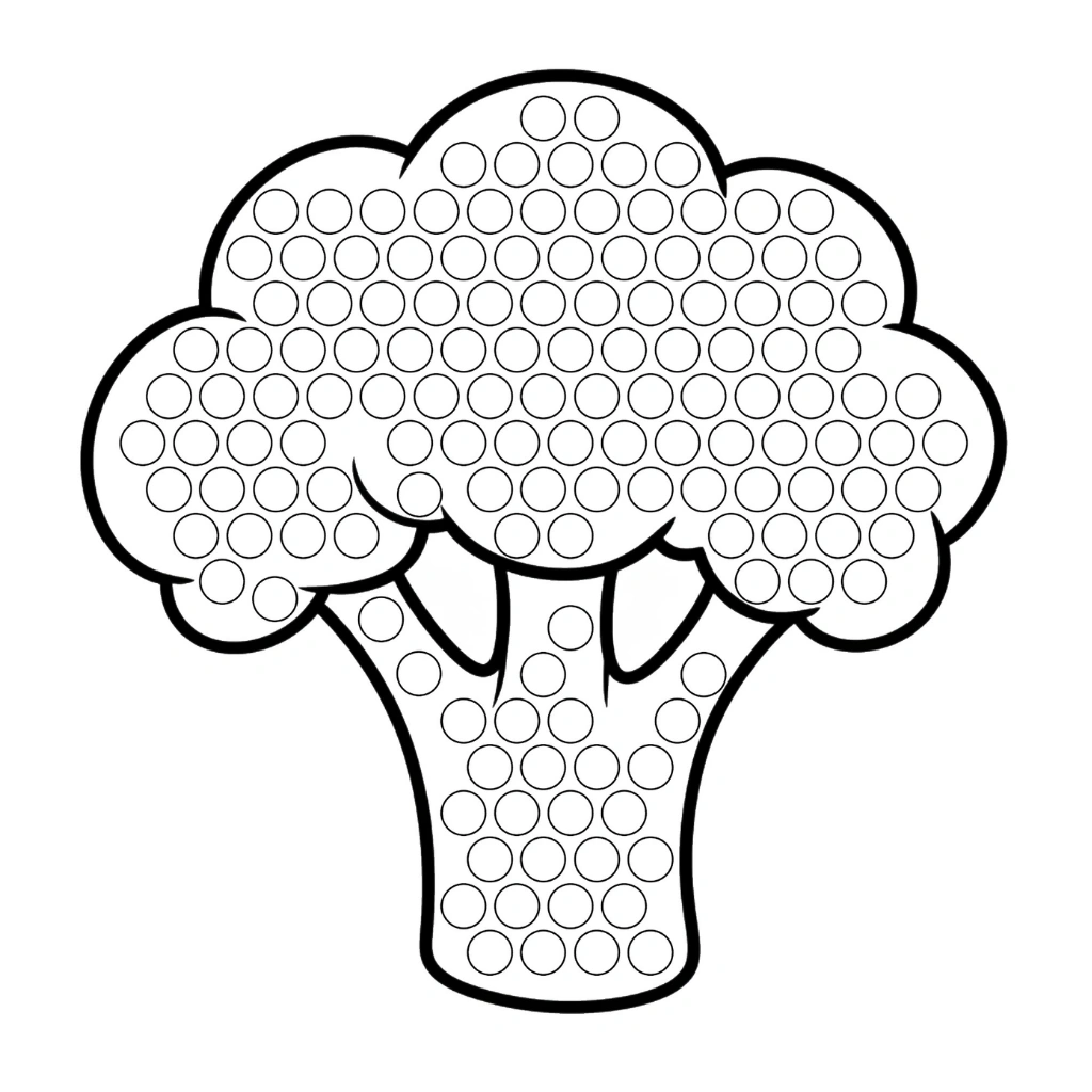 Vegetables Dot Marker Activity Pages