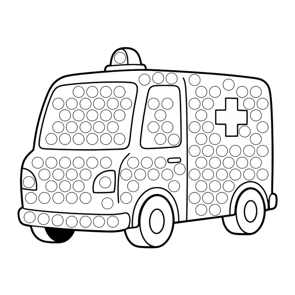 Vehicles Dot Marker Activity Pages