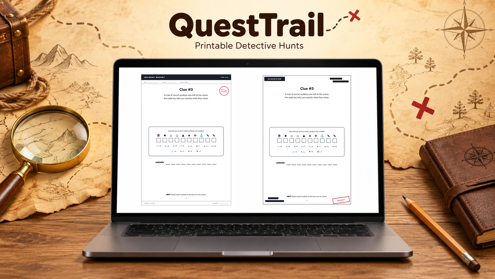 QuestTrail Printable Scavenger Hunt Preview
