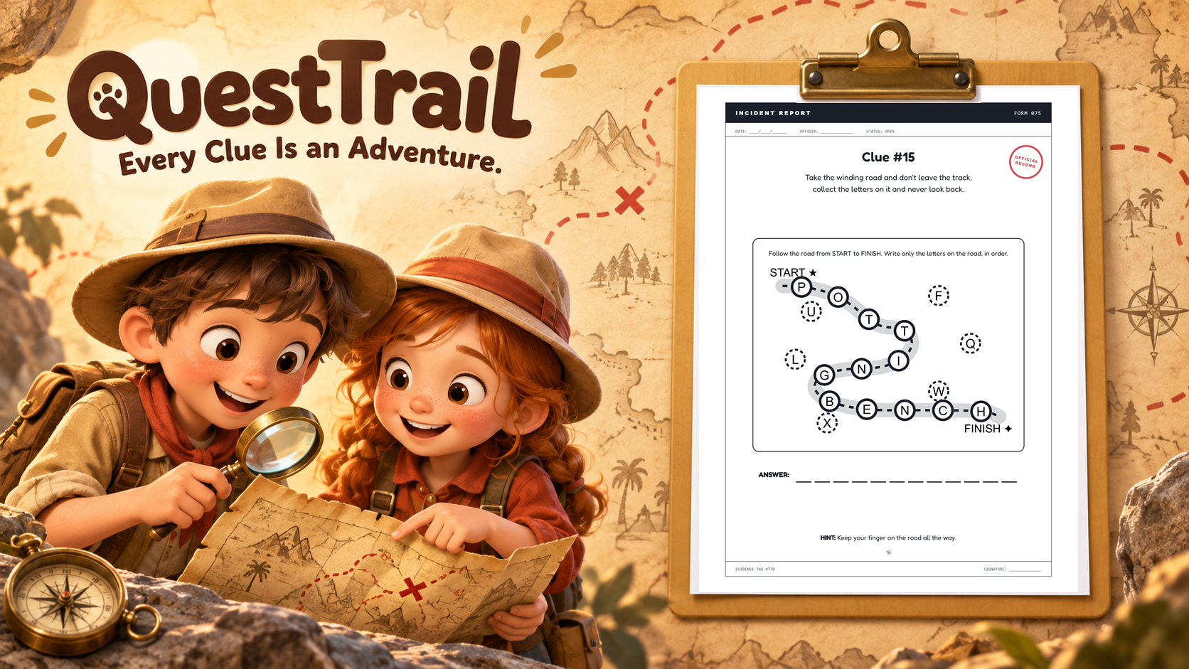 QuestTrail Detective Scavenger Hunt Preview