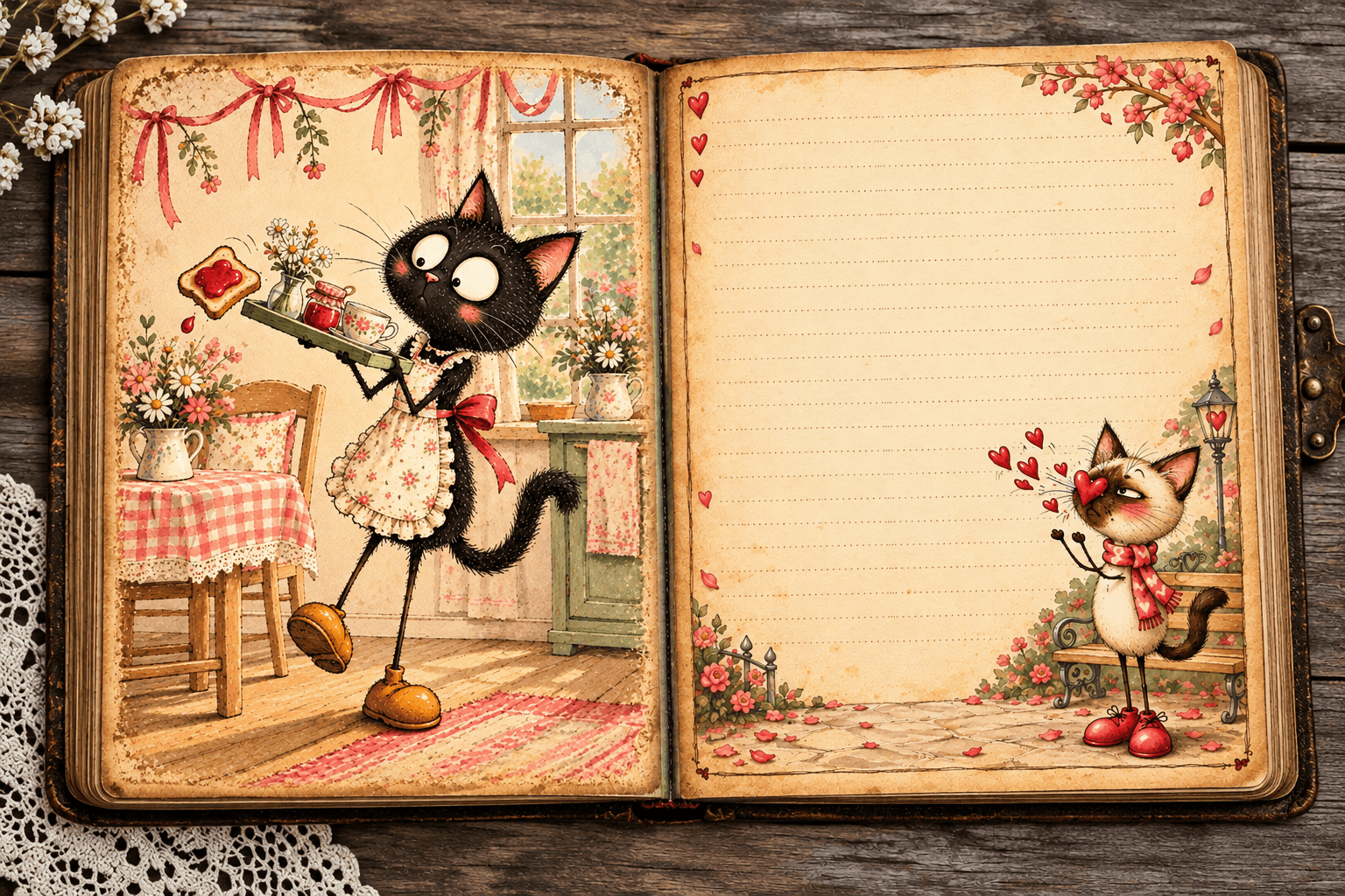 Funny Pet Junk Journal open spread example 4