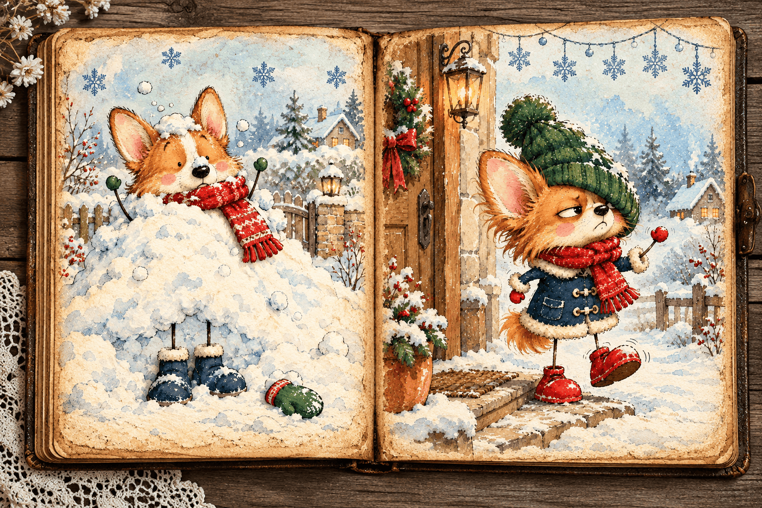 Funny Pet Junk Journal open spread example 2